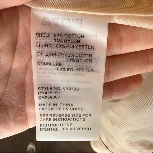 Vince Camuto Womens Beige Tan Double Breast Trench Coat Size Medium Warm - Picture 10 of 10